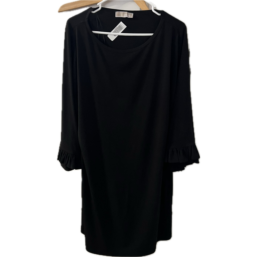 Women's Michael Kors Black Long Sleeve Midi Dress Size L